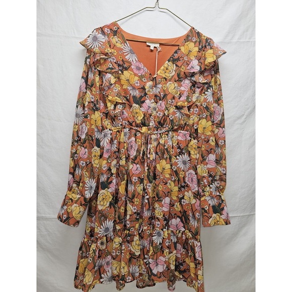 JODIFL Dresses & Skirts - NWT Jodifl Long Sleeve Dress S Boho Hippie Artsy Flowy